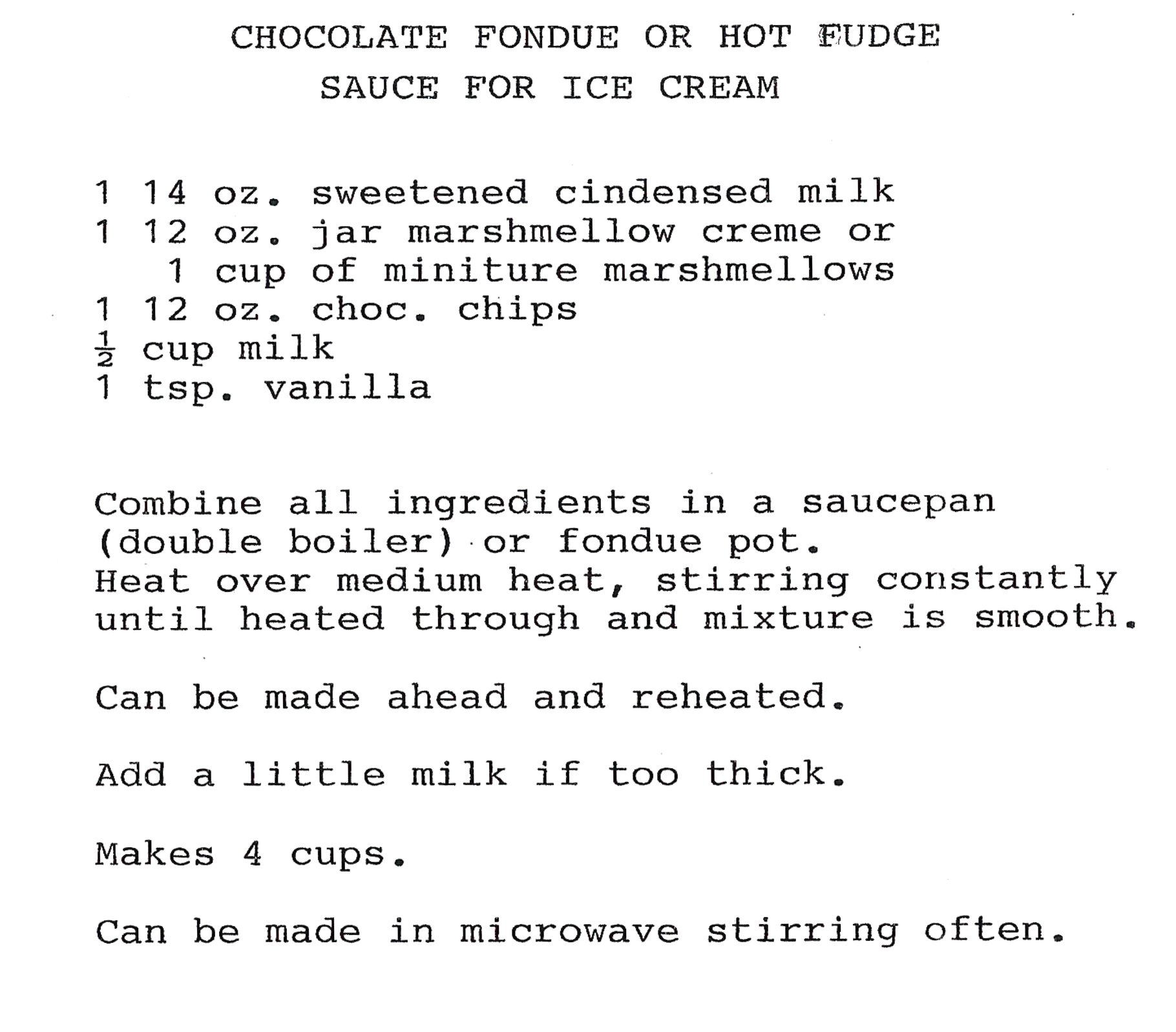 Chocolate Fondue Hot Fudge Sauce Image